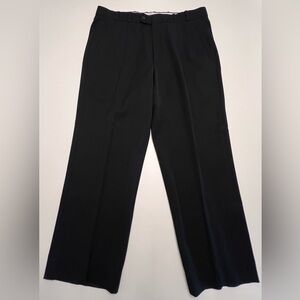 GREG PETERS MEN’S “PURE NEW WOOL WOOLMARK” PANTS 36” WAIST & 28” INSEAM BLACK